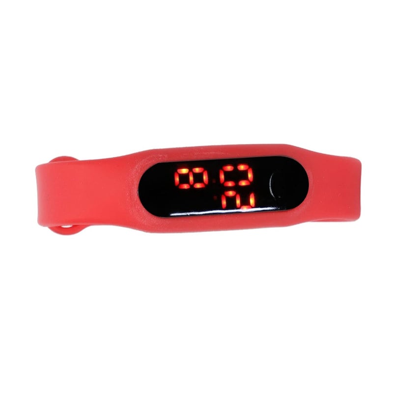 woobles Fashion Digital Watch Minimalist Sports Wrist Watch Rubber Bracelet Watches for Boys Girls Men Womens(Red) - Image 5
